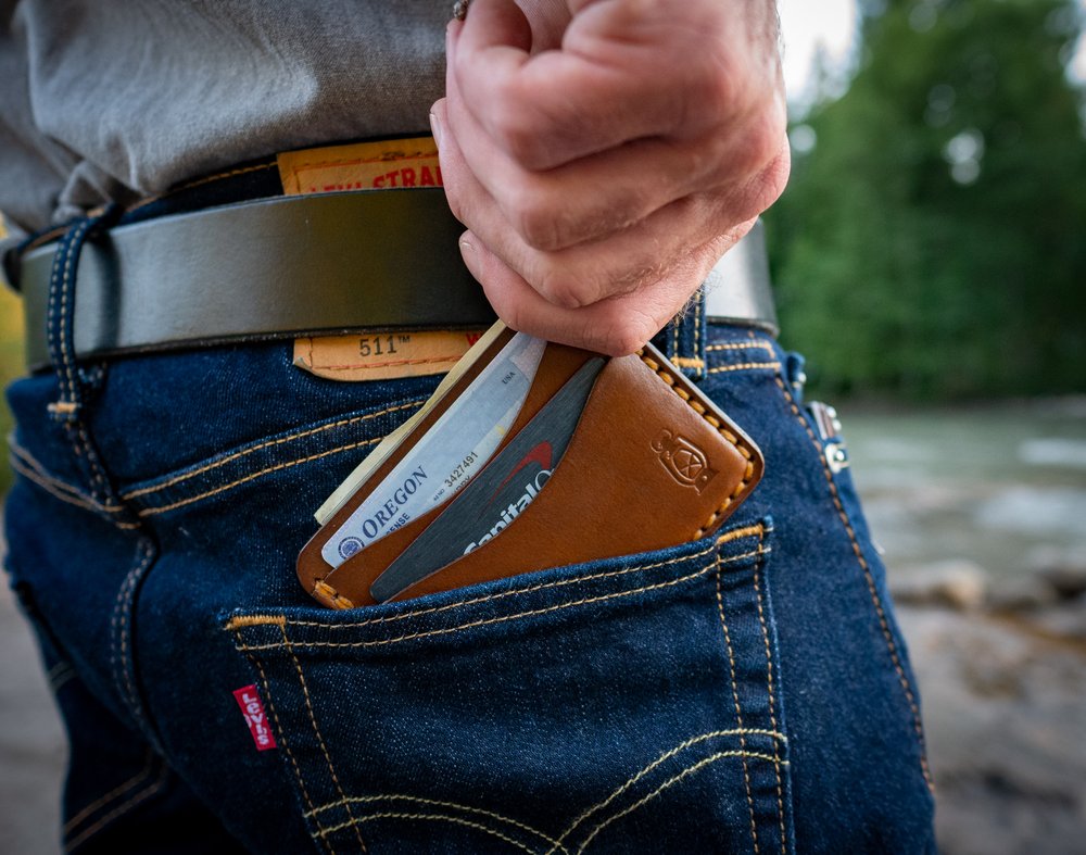 Slim Leather Wallet Gift For Husbands