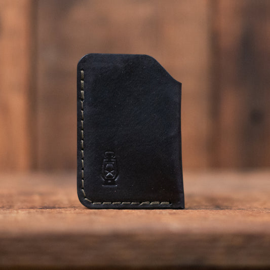 Rustler Mini Wallet in Black Leather by Dark Forest