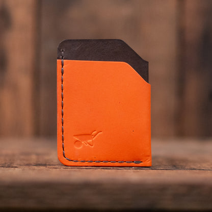 Willis Kimbel (Rustler) Wallet in Orange / Chocolate Leather by Dark Forest