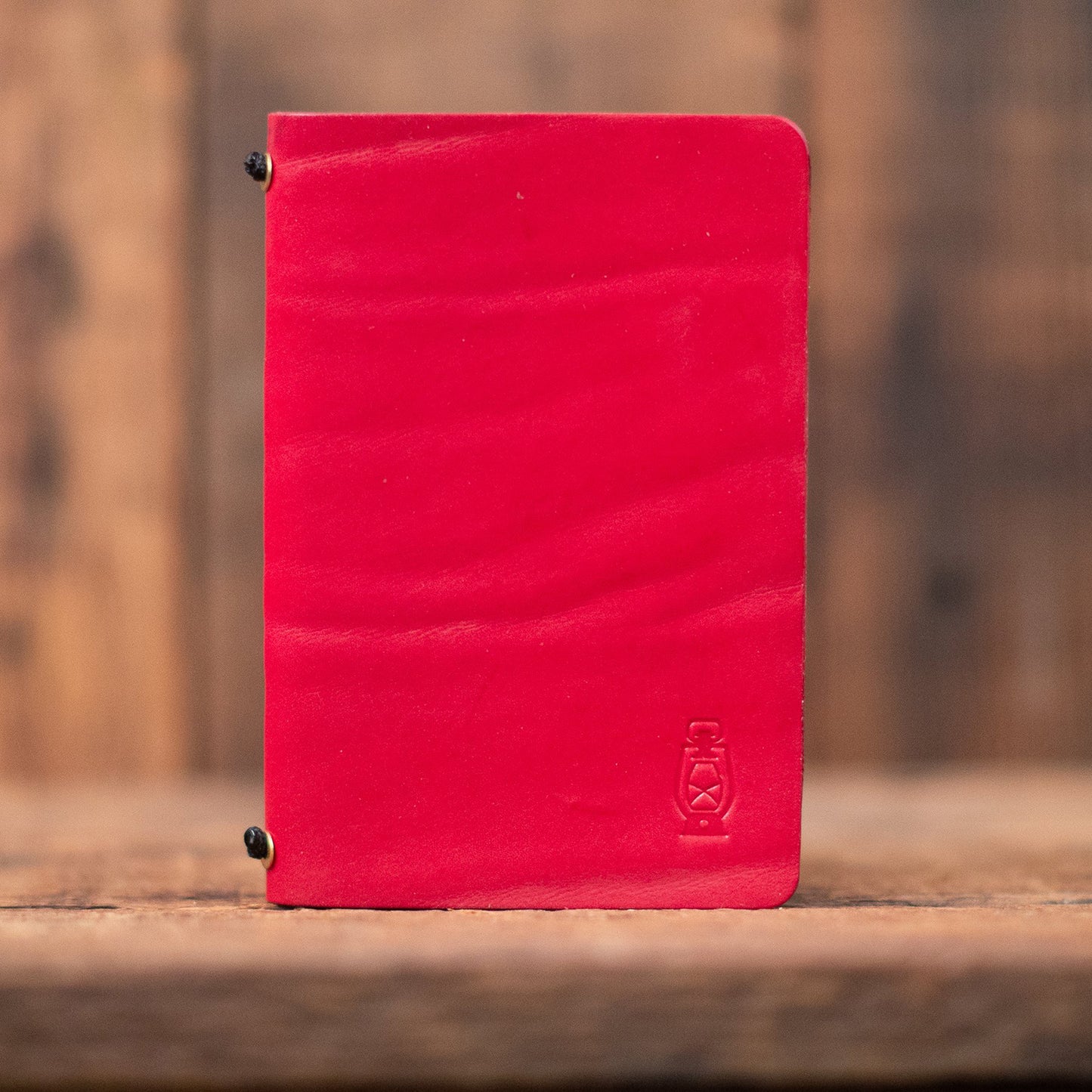 Pocket Size Notebook Cover in Red Leather by Dark Forest