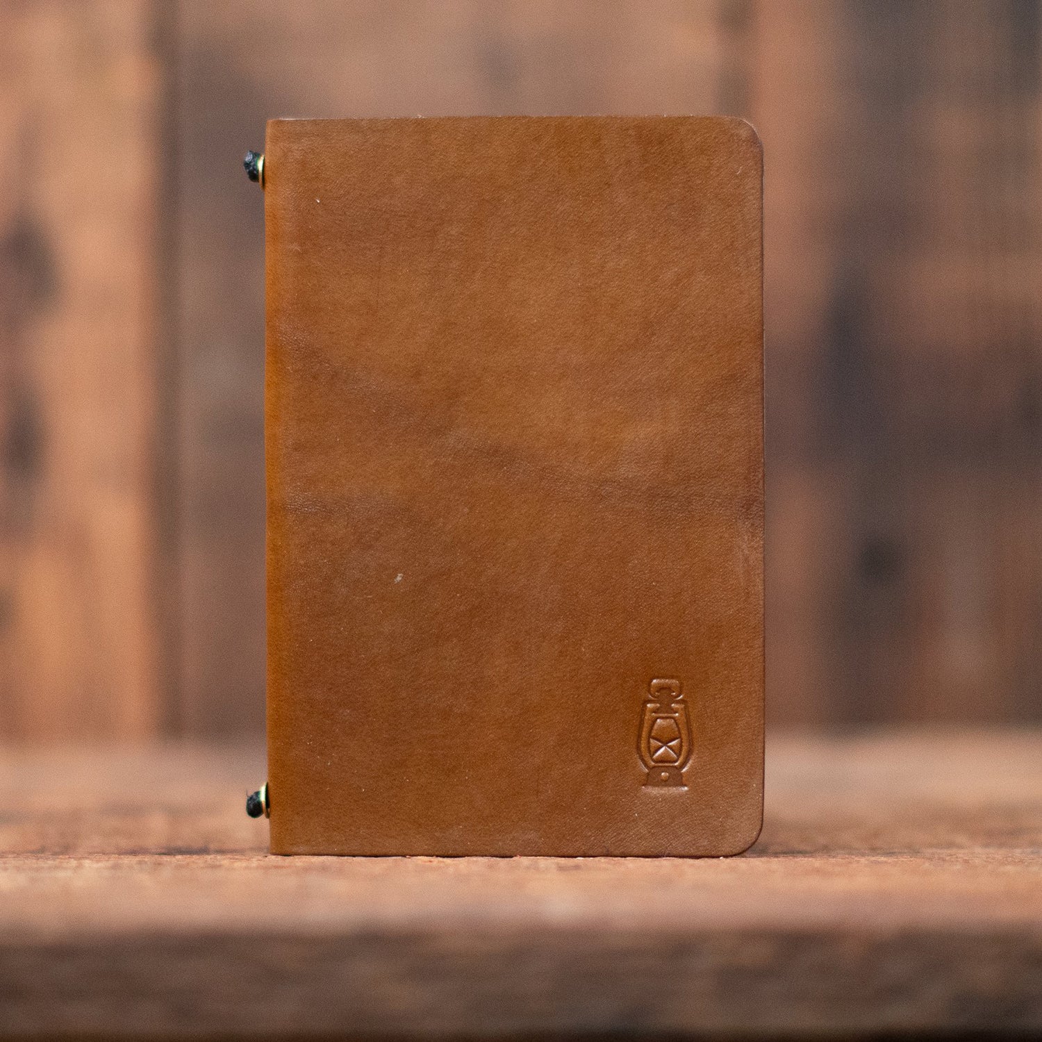 Pocket Size Notebook Cover in Walnut Leather by Dark Forest