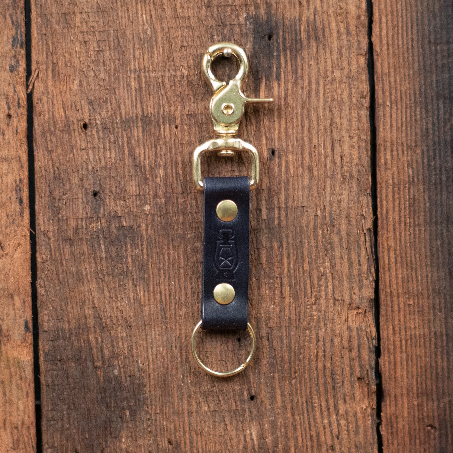 Lantern Lanyard in Black Leather