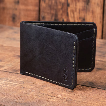 Wrangler Wallet in Black Leather by Dark Forest