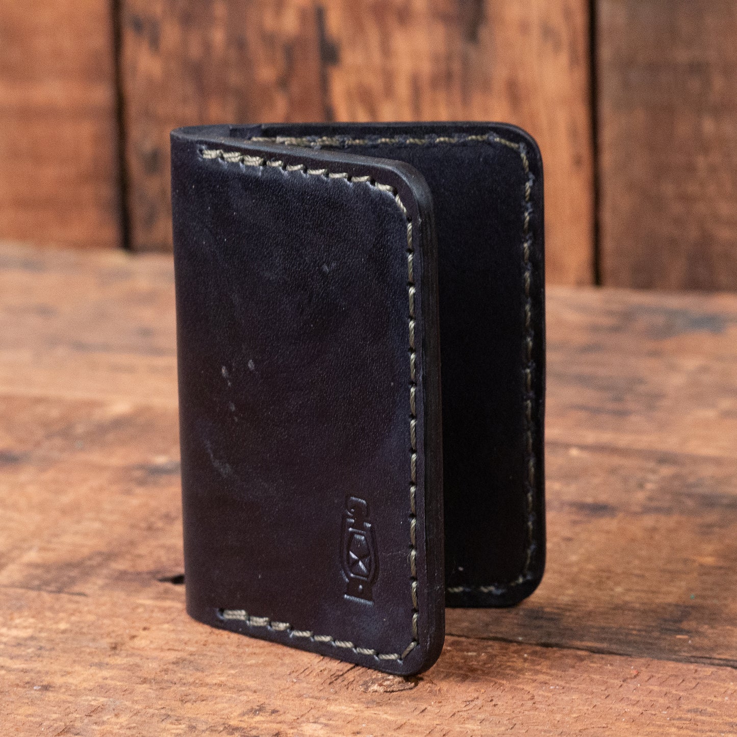 Rangeland Mini Wallet in Black Leather by Dark Forest