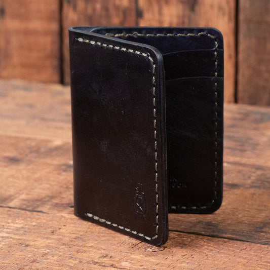 Rangeland wallet in Black Leather by Dark Forest