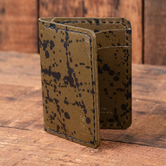 Rangeland Splatter Wallet in Olive Splatter by Dark Forest