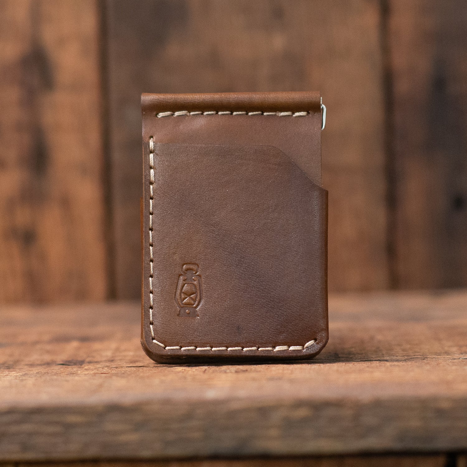 Rustler Billfold in Walnut Leather by Dark Forest