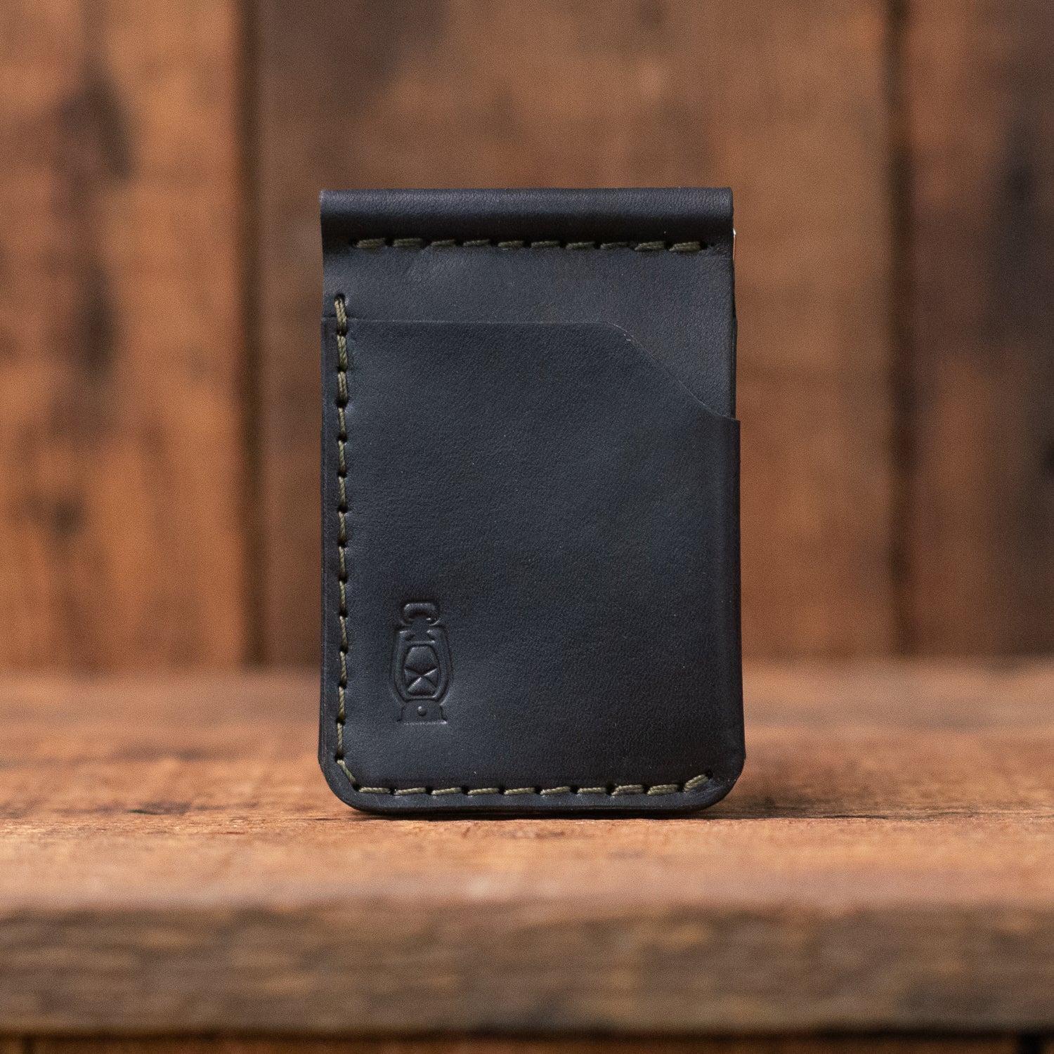 Rustler Billfold in Black Leather by Dark Forest