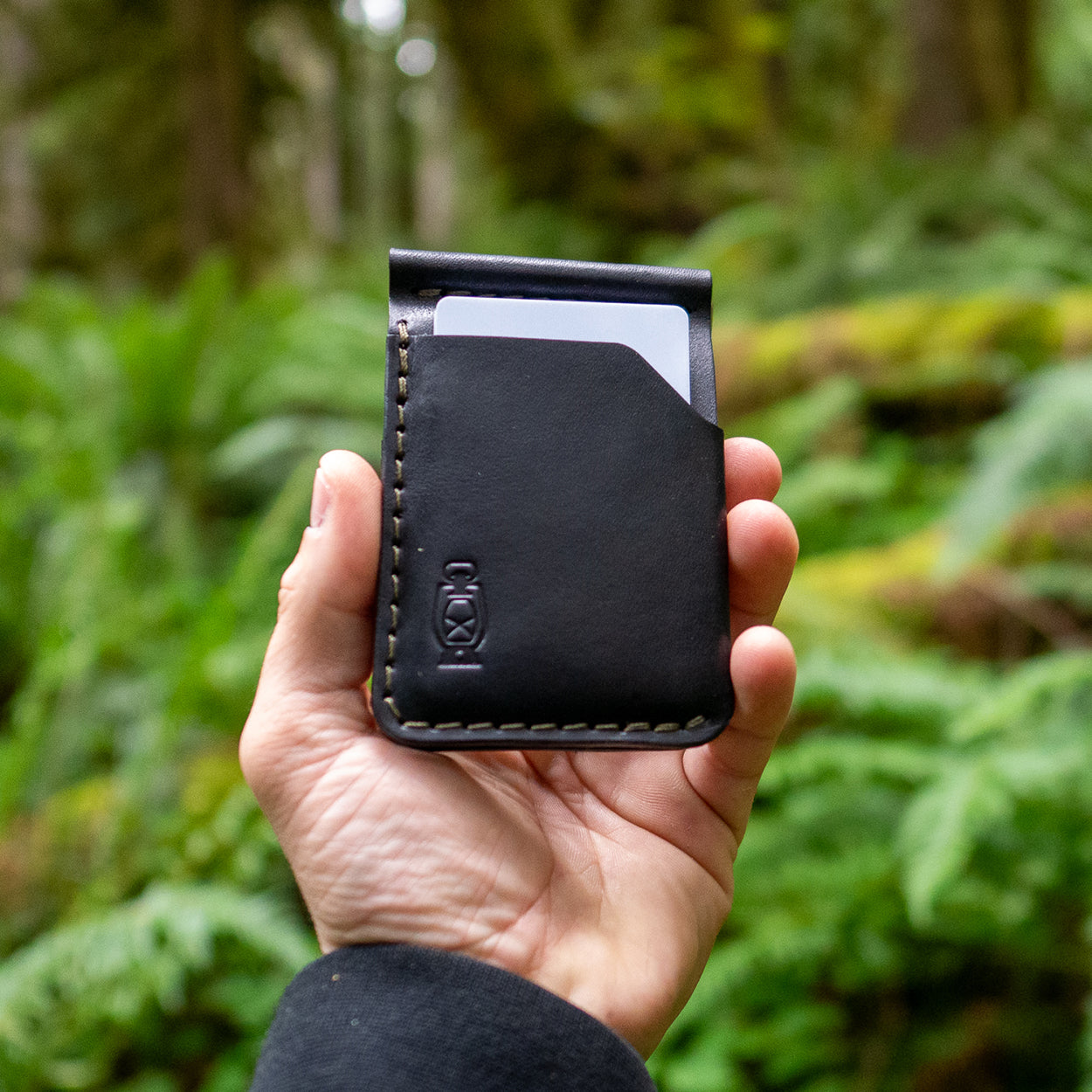 Perfect for your next adventure the Rustler Billfold in Black Leather by Dark Forest