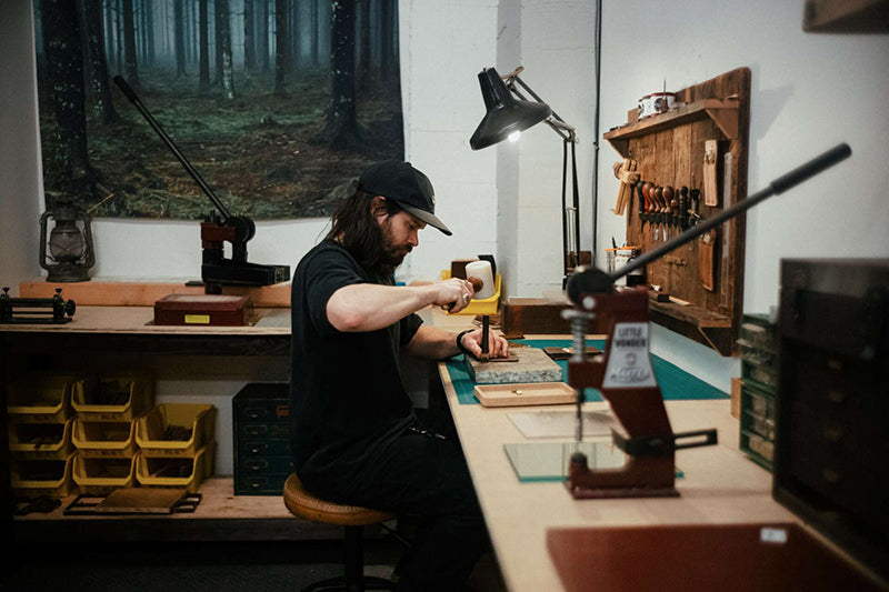 See the process of how Jeff Curry makes each wallet by hand in Portland Oregon